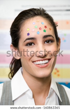 Woman with stars on her head