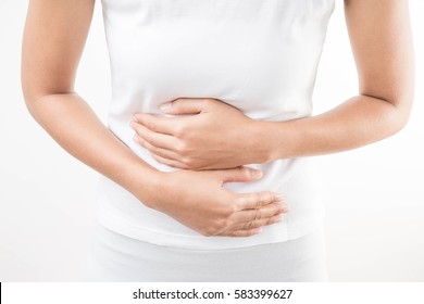 Woman Stomach Ache,health Care Concept.