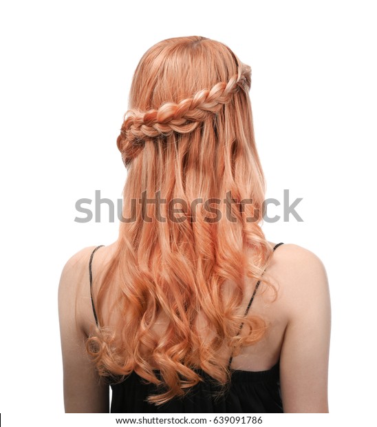 Woman Strawberry Blonde Hair On White Stock Photo Edit Now 639091786