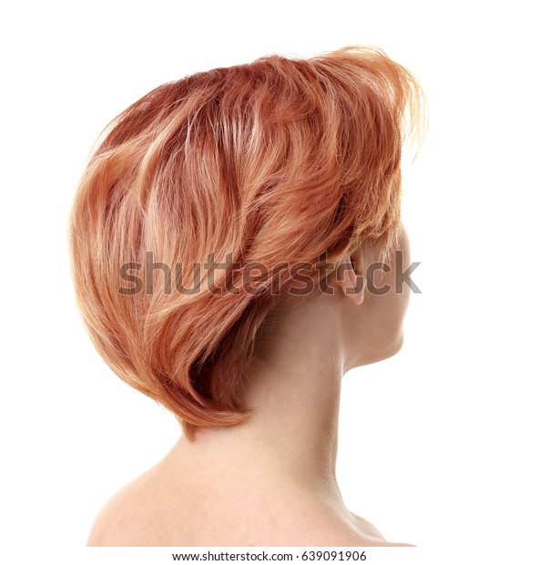 Woman Strawberry Blonde Hair On White Stock Photo Edit Now 639091906