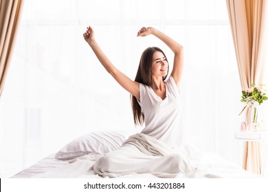 Cute Little Girl Jumping On White Stock Photo (Edit Now) 452682775