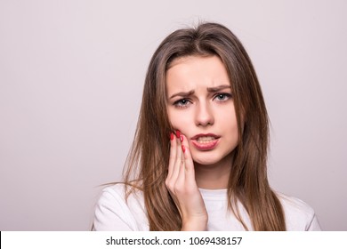 Woman Suffering From Toothache, Tooth Decay Or Sensitivity