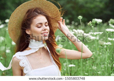 woman summer romance luxury young model nature vacation forest