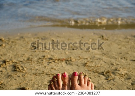 Similar – Image, Stock Photo differ:ent Ocean Lake Feet