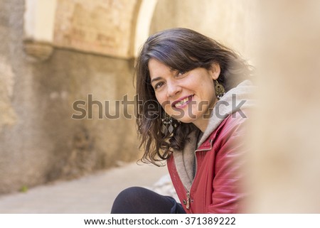 Similar – Image, Stock Photo Portrait of a Beautiful middle aged woman