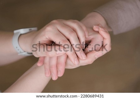 woman supports her friend holding her hands. two women embracing. concept kindness, empathy, and the importance of supporting each other through life's ups and downs.