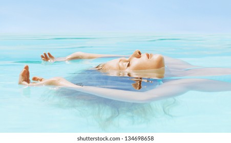 Woman Is Swimming