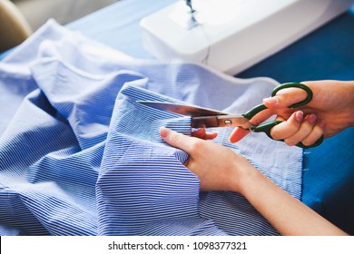 Tailors Office Sewing Machine Fashion Dummy Stock Photo 519654112 ...