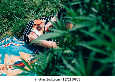 Woman Taking A Cannabis Smoke Break