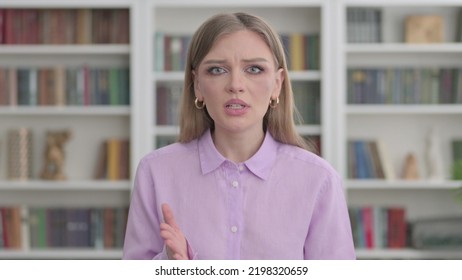 Woman Talking Angrily On Video Chat