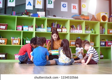 preschool children in classroom