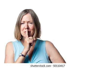 Woman Telling Children To Be Quiet, Too Much Noise