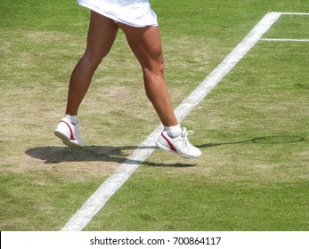 Woman tennis player jump at the service