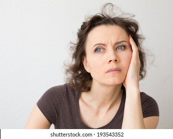 Woman Thinking About Seriously