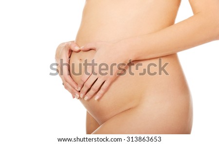 Similar – Image, Stock Photo Top view of hands massaging female abdomen