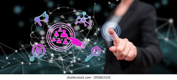 Woman touching a prospects concept on a touch screen with her finger - Shutterstock ID 1956815155