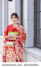 Mujer en kimono japonés tradicional

