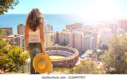 Woman Travel In Spain- Malaga