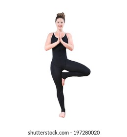 Woman In Tree Pose, Yoga