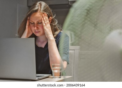 Woman Tries To Work During The Extreme Heat.