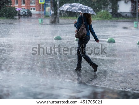 Similar – Under my umbrella Mensch