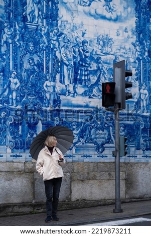 Similar – blau Obdachlose Tüte