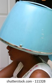 Woman Under Hair Dryer