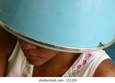 Woman Under Hair Dryer