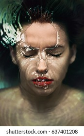 Woman Under Water, Fashion Photo