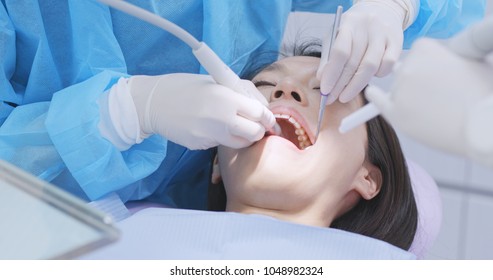 Woman Undergo Dental Check Up 