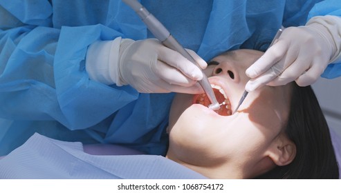 Woman Undergo Dental Check Up 