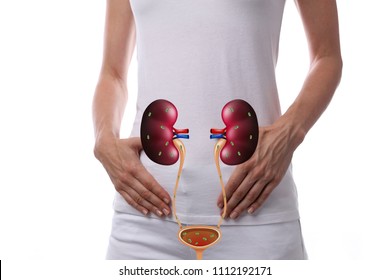 Woman Urinary Tract Infections concept