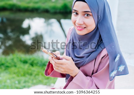 woman using a phone