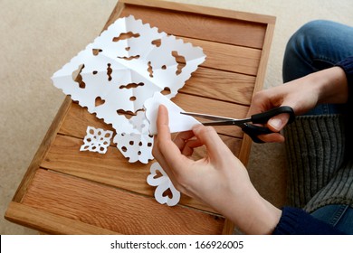 Scissors Cutting Paper High Res Stock Images Shutterstock