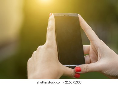 Woman Using Smart Phone