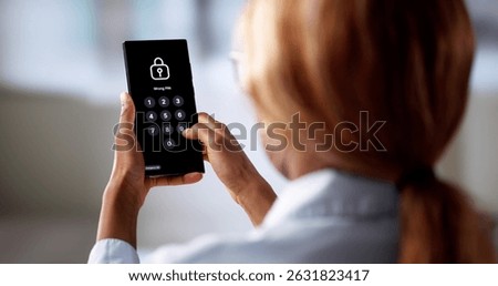 Woman Using Smartphone Vulnerable To Phone Scam And Hacker Attack. Accountant Securing Mobile With VPN
