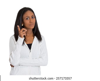 Woman wagging her finger