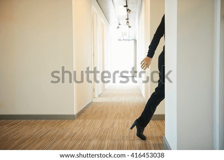 Similar – Image, Stock Photo Woman disappearing in the pool