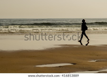 Similar – Foto Bild Strandläufer Mensch