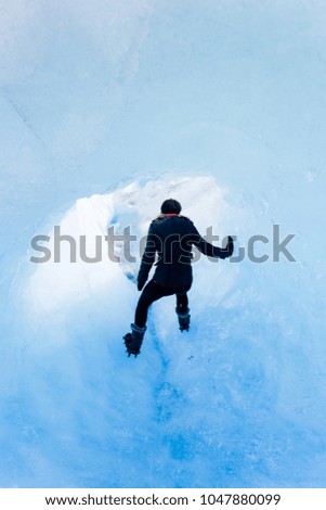 Similar – Foto Bild Weitwinkel Tunnel mit Rohrleitungen im Winter