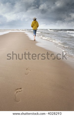 Similar – Foto Bild Strandläufer Mensch