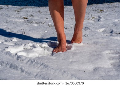 bare feet in winter