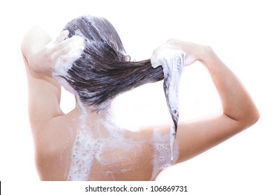 Woman Washing Her Hair