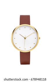 Woman Watch In White Background