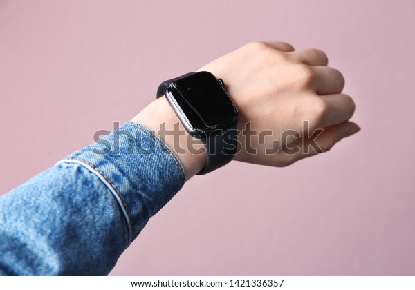 Woman Wearing Broken Smart Watch On Stock Photo 1421336357 | Shutterstock