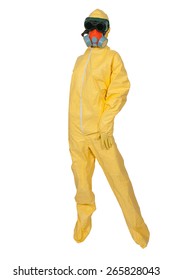 Woman Wearing A Hazmat Suit In The Face Of Infectious Disease