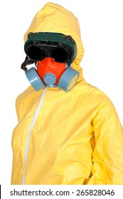 Woman Wearing A Hazmat Suit In The Face Of Infectious Disease