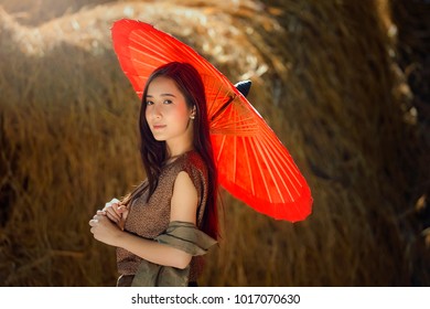 Woman Wearing Laos Traditional Dress Costume,vintage Style,Laos Culture,Laos