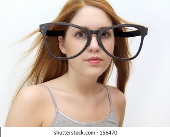 comically large glasses