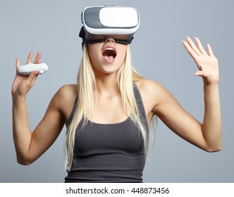 Woman Wearing Of VR Goggles